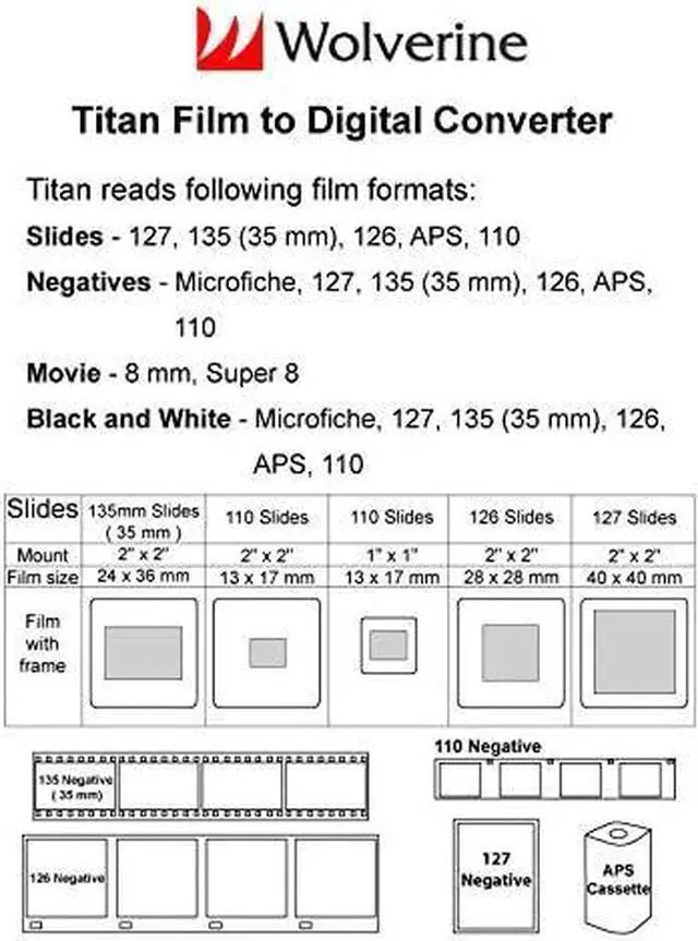 Alt view image 6 of 6 - Titan 8-in-1 High Resolution 35mm, 127, 126, 110 and APS Film to Digital Converter with 4.3" Screen and HDMI Output