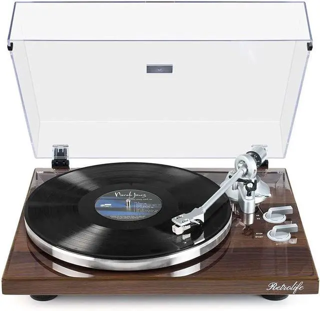 Main image of Belt-Drive Record Player with Wireless Output Connectivity, Vinyl Player Support 33&45 RPM Speed Phono Line USB Digital to PC Recording with Advanced Magnetic Cartridge&Counterweight