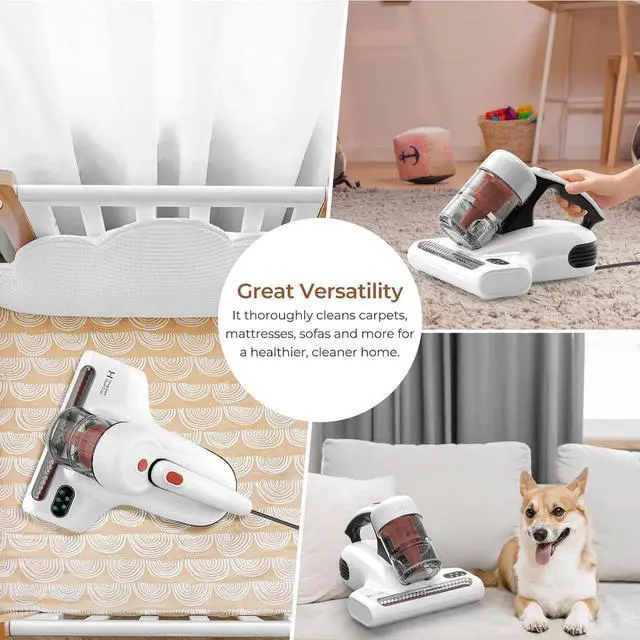 Alt view image 7 of 7 - Mattress Vacuum Cleaner : UV Bed Vacuum Cleaner 500W 13Kpa Strong Suction, High Heating Tech, Deep Cleaning Bed Vacuum for Sofa/Bed/Fabric Surface(Corded,120V)