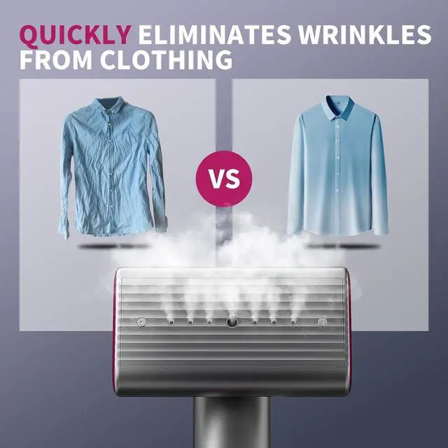 Alt view image 5 of 7 - Steamer for Clothes, Portable Travel Handheld Clothing Wrinkles Remover for Clothes, 15s Fast Heat-up, 70ml Water Tank with measuring cup,Portable Garment Steamer for 120V Countries, for Home, Travel