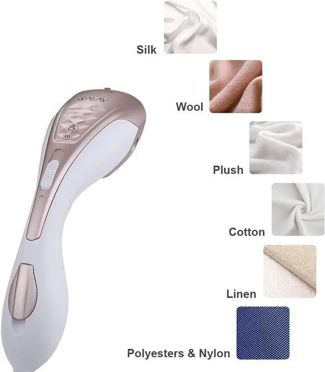 Alt view image 5 of 7 - Steamer for clothes Handheld Iron 2 in 1, 2 Steam Settings, for Both Vertical and Horizontal Garment Handling, Ceramic Coated Metal Steam Panel, 150 ml Big Water Tank, 1150 Watt Rose Gold