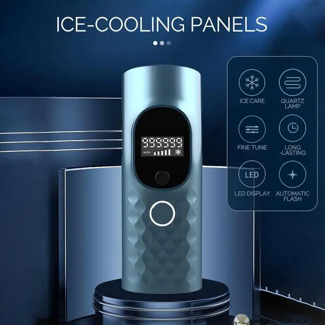 Alt view image 2 of 7 - Laser Hair Removal for Women - Permanent Painless Ice Cooling IPL Device Remover Machine with Shaver, Goggles, 999,999 Flashes for Body and Face, Corded