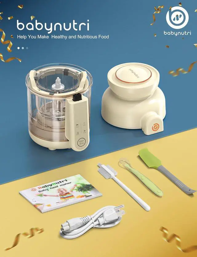 Alt view image 7 of 7 - Auto Baby Food Maker, Glass Baby Food Mills, Baby Blender & Steamer and Puree Maker with Auto Cooking, Easy Cleaning, Dishwasher Safe, Cook at Home, Touch Screen Control