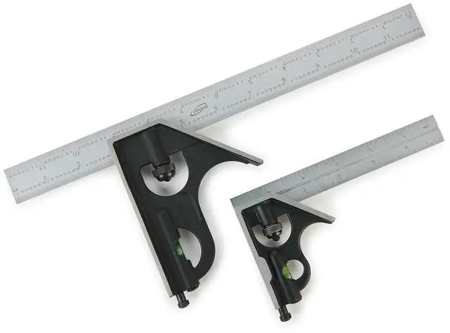 Main image of Combination Square Set 6" & 12" 4R Steel Blade High Precision