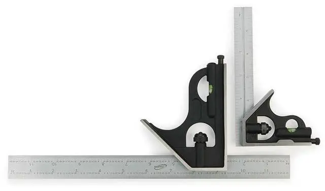 Alt view image 2 of 7 - Combination Square Set 6" & 12" 4R Steel Blade High Precision
