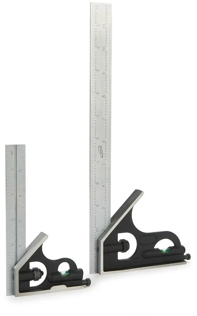Alt view image 3 of 7 - Combination Square Set 6" & 12" 4R Steel Blade High Precision
