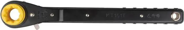 Alt view image 7 of 7 - KT151T Lineman's Ratcheting Wrench with Bolt-Through Design, 3/4-Inch, 13/16-Inch, 1-Inch x 1-1/8-Inch Combination Square Socket