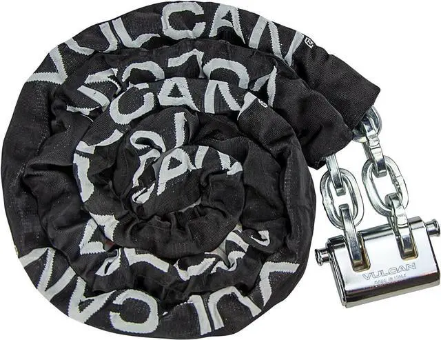 Main image of Security Chain and Lock Kit - Premium Case-Hardened - 5/16 Inch x 9 Foot Chain (+/- 1.5 Inches) - Cannot Be Cut with Bolt Cutters or Hand Tools
