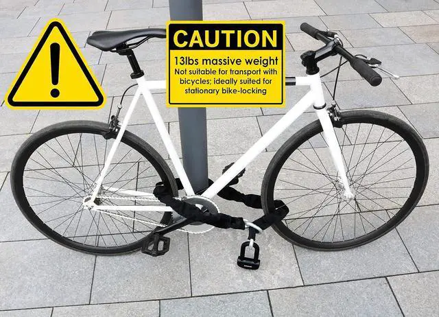 Alt view image 6 of 7 - 13 lbs massive motorcycle security chain lock - 5 ft long with our highest German Security Level 10plus of 10 - heavy duty steel chain 0.5" as anti theft motorcycle lock, scooter & ebike lock