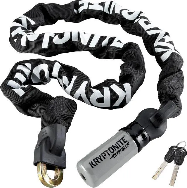 Main image of Kryptolok 915 Bike Chain Lock, 5 Feet Long Heavy Duty Anti-Theft Sold Secure Gold Bicycle Chain Lock with Keys for Bike, Motorcycle, Scooter, Bicycle, Door, Gate, Fence