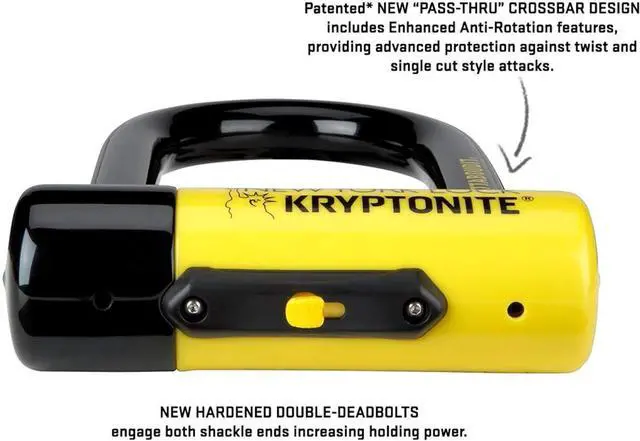 Alt view image 4 of 7 - New York Fahgettaboutit Mini Bike U-Lock, Heavy Duty Anti-Theft Bicycle U Lock, 18mm Shackle with Keys, Ultimate Security Lock for Bicycles E-Bikes Scooters,Black