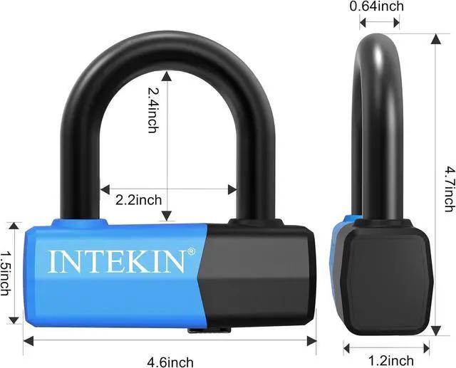 Alt view image 6 of 7 - Motorcycle Chain Locks 3.6FT Motorcycle Lock 10mm/0.42inch Thick Bike Chain Lock Heavy Duty Chain Lock with 16mm/0.64inch Disc Lock for Motorcycles, Scooters, Gates and More, Blue