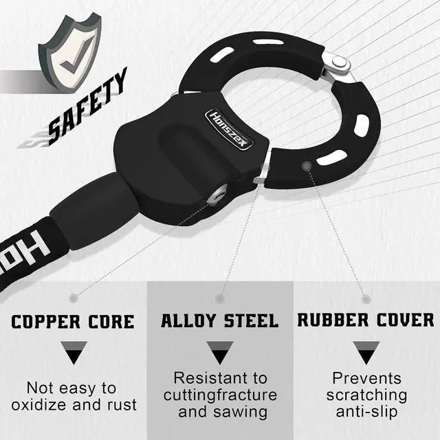 Alt view image 3 of 7 - Electric Scooter Locks Anti Theft, E Scooter Phone Holder & Scooter Chain Lock with Key, Heavy-Duty Anti-Theft Lock with Waterproof Storage Bag, Accessories for Electric Scooters and Bicycles