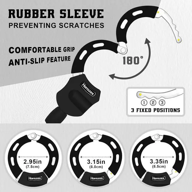 Alt view image 5 of 7 - Electric Scooter Locks Anti Theft, E Scooter Phone Holder & Scooter Chain Lock with Key, Heavy-Duty Anti-Theft Lock with Waterproof Storage Bag, Accessories for Electric Scooters and Bicycles