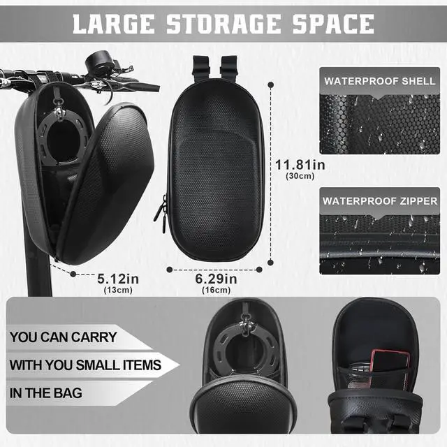 Alt view image 7 of 7 - Electric Scooter Locks Anti Theft, E Scooter Phone Holder & Scooter Chain Lock with Key, Heavy-Duty Anti-Theft Lock with Waterproof Storage Bag, Accessories for Electric Scooters and Bicycles