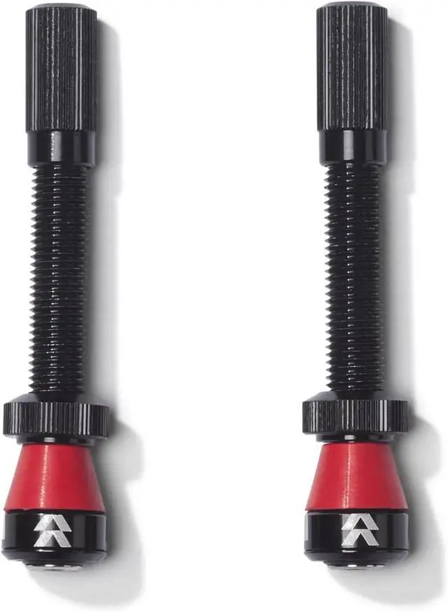 Alt view image 3 of 5 - Fillmore Tubeless Bike Tire Valves - 50mm Black Pair - for Road, Mountain Bike and Cyclocross tubeless Wheels.