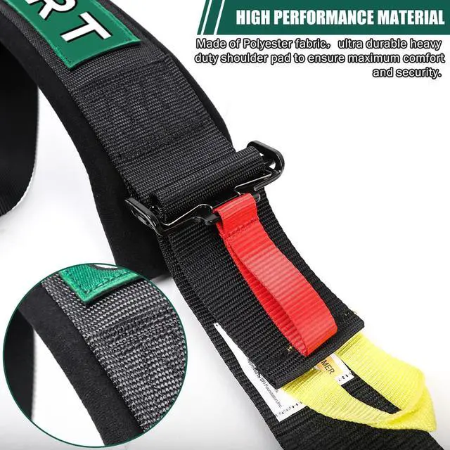 Alt view image 4 of 7 - 5-Point Racing Safety Harness Set SFI with Ultra Comfort Heavy Duty Shoulder Pads