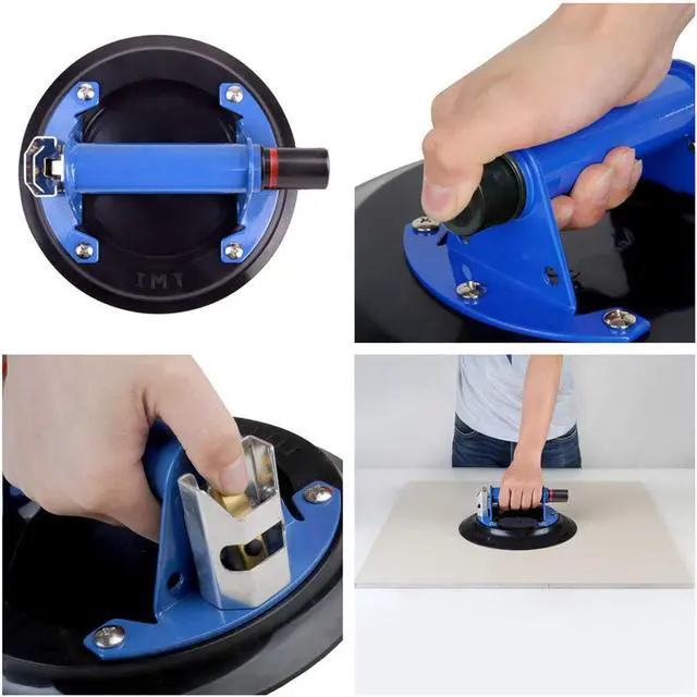 Alt view image 4 of 7 - 8" Glass Suction Cup with Metal Handle, Heavy Duty Vacuum Suction Cup Glass Lifter, Granite/Glass/Tiles Lifting Window Replacement, 240lbs Load Capacity with Carrying Case