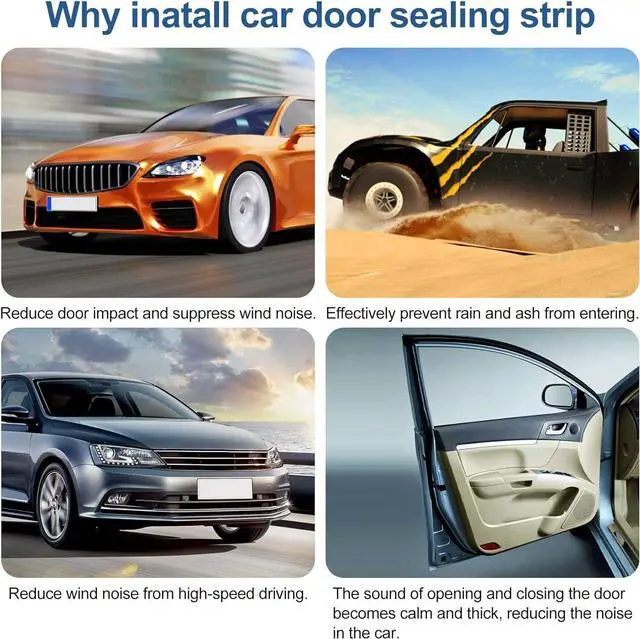Alt view image 5 of 6 - Automotive Door Weather Stripping 50Ft Car Door Rubber Edge Trim Seal Strip Gasket with Side Bulb for Car Bus Camper Boat RV Truck Doors