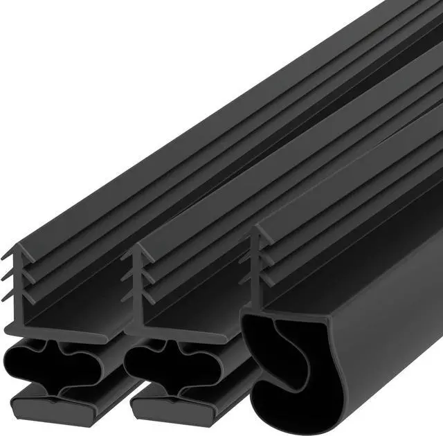 Main image of Weather Stripping Door Seal for Metal Doors - Kerf Door Seal Kit, 36" x 84" - Black Weather Stripping for Doors.