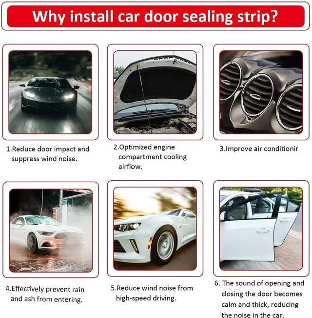 Alt view image 6 of 7 - Car Weather Stripping, 50Ft Automotive Door Seal Strip with Side Bulb Rubber Seal for Cars, Boats, Trucks, RVs