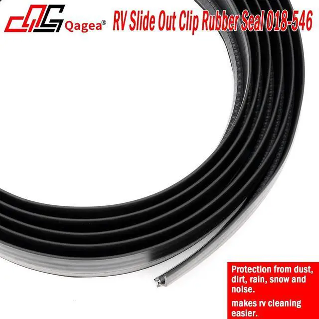 Alt view image 5 of 6 - 018-546 RV Slide Out Clip Rubber Seal Weather Stripping with 2 Wiper is Suitable for RV Camper Door Window Channel (35 Ft)