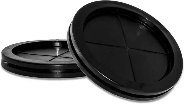 Main image of 20 PCS Durable Synthetic Rubber Plug Rubber Cable Grommet Wire Protection, Black, Round, Double-Sided, 110 mm 4-11/32" Hole Plug, 100 mm 4" ID