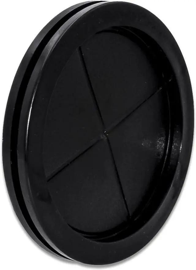 Alt view image 4 of 7 - 20 PCS Durable Synthetic Rubber Plug Rubber Cable Grommet Wire Protection, Black, Round, Double-Sided, 110 mm 4-11/32" Hole Plug, 100 mm 4" ID