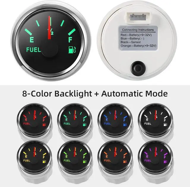 Alt view image 2 of 6 - Fuel Sender Unit Boat Fuel Tank Sending Unit Fuel Water Level Sensor Stainless Steel Fuel Sender and Fuel Gauge for Boat Car Truck RV (17"(432mm))