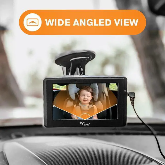 Alt view image 2 of 5 - Car Portable Baby Monitor with Night Vision Cam, Wireless Transmission, Universally Compatible, 4.3 Digital Display, Mounts onto Headrest and/or Windshield