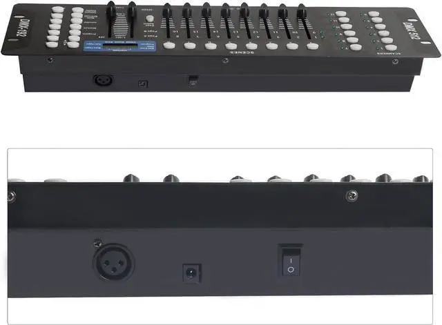 Alt view image 5 of 7 - Controller for dj Lights dmx512 Controller 192 Channel DMX 512 Controller DMX Board, DMX Light Controller with DMX Cables 2m/6.6 ft DMX Controller 512