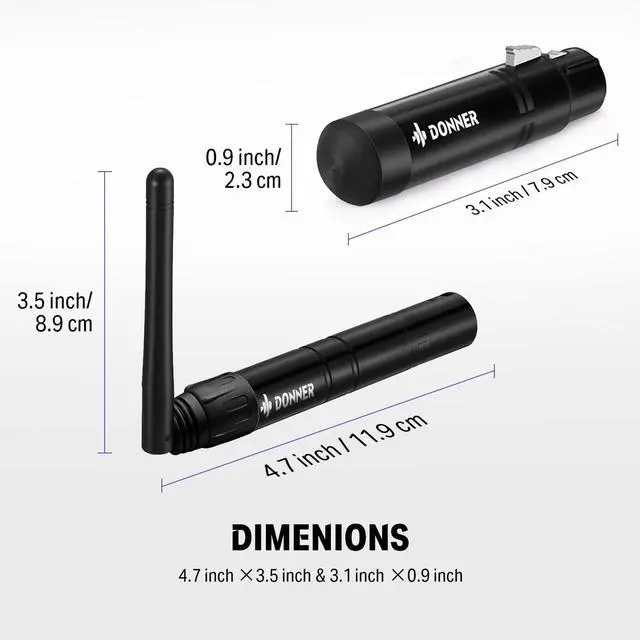 Alt view image 5 of 7 - DMX512 Wireless Controller Dfi DJ 2.4G DMX Wireless 5 Receivers Short Version with Light Dome & 1 Transmitter Stage Lighting Control for LED Stage Disco Party Bar Lighting 6 PCS Black