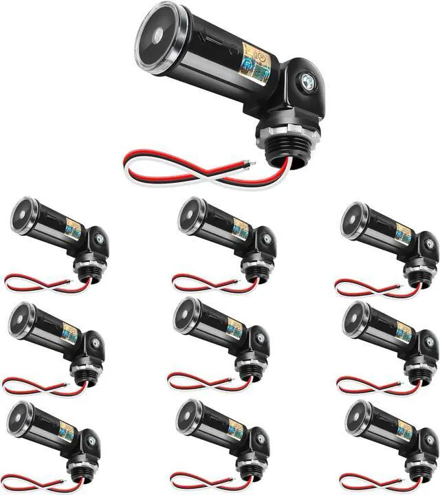 Main image of Outdoor Conduit Lighting Control with Photocell and Swivel Mount Photoelectric Switch UL Listed for Wall Packs, Shoebox Porch Lights 120-277V Photocell (10 Pack)