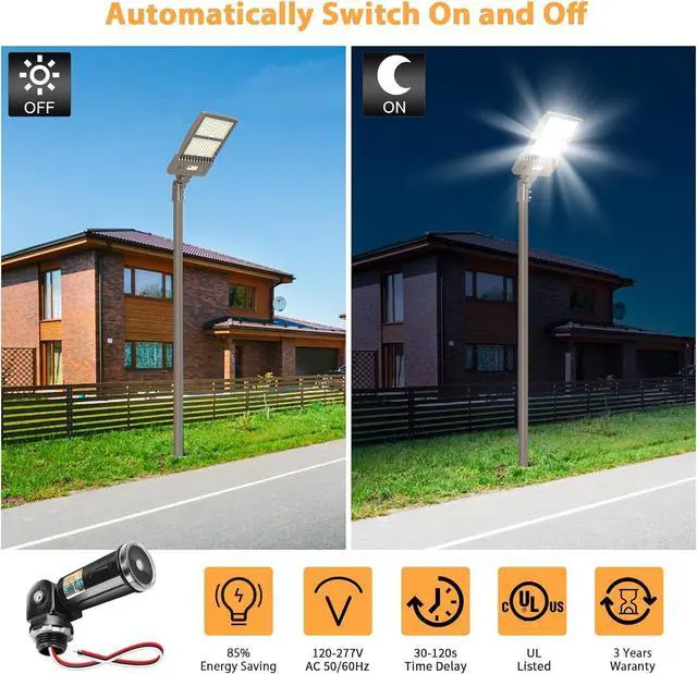 Alt view image 5 of 7 - Outdoor Conduit Lighting Control with Photocell and Swivel Mount Photoelectric Switch UL Listed for Wall Packs, Shoebox Porch Lights 120-277V Photocell (10 Pack)