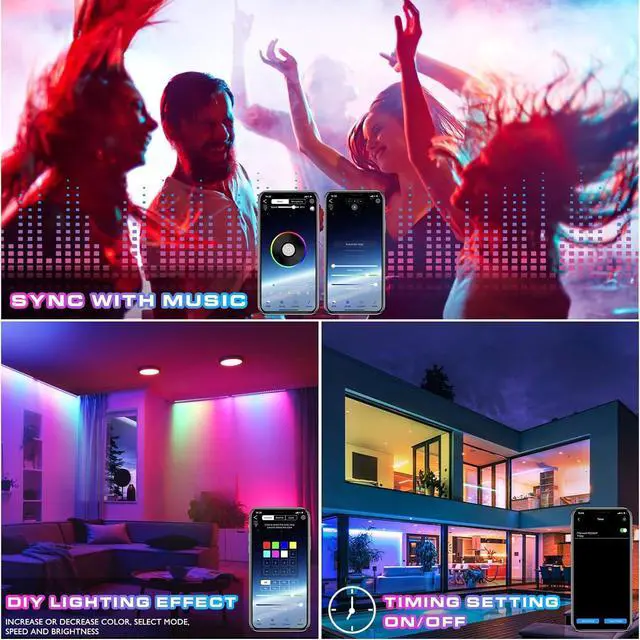 Alt view image 3 of 7 - LED Stage Wash Light Bar - OPPSK 16" 18W Dimmable Wall Washer Lights Color Changing DJ Light Bar APP & Remote Control Uplight for Small Stage Party Event Indoor Decorative Lighting - 4 Pack