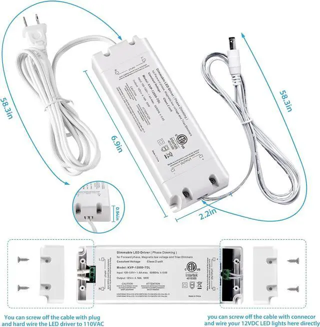 Alt view image 6 of 7 - Under Cabinet LED Lights Kit Dimmable by AC in-Wall Dimmer. Plug or Direct Wire LED Driver. Super Bright Linkable Lighting Strip for Kitchen Cabinets Counter. 35W 2000 Lumen. Warm White 3000K