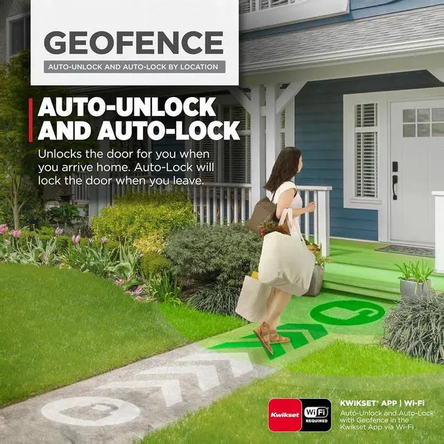 Alt view image 6 of 7 - Halo Wi-Fi Smart Lock, Keyless Entry Door Deadbolt, Geofence Auto-Unlock, Grade AAA Certified, No Hub Easy Install, Satin Nickel Lifetime Finish Warranty, Backlit Keypad