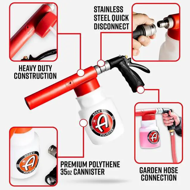 Alt view image 2 of 7 - Premium Foam Gun Car Wash Sprayer - Connects to Garden Hose for Car Washing, No Pressure Washer Required, Use Snow Foam Blaster with Car Soap, Shampoo or Detergent