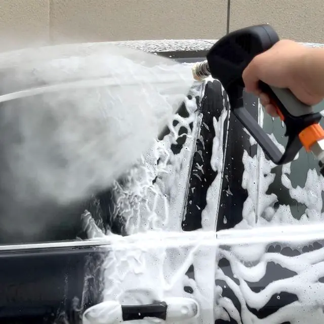 Alt view image 3 of 7 - Pressure Washer Gun with Foam Cannon, Short Pressure Washer Gun with Swivel, Foam Cannon for Car Wash Foam Gun Kit with 1/4" Quick Connector, 5 Pressure Washer Nozzle Tips, 1.5 Liter, 5000 PSI