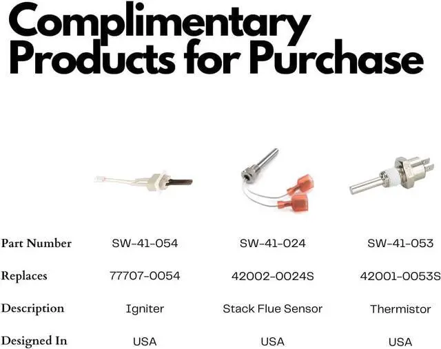 Alt view image 5 of 7 - Igniter with Gasket Kit Compatible with Pentair MasterTemp/Max-E-Therm Pool and Spa Heater 77707-0054