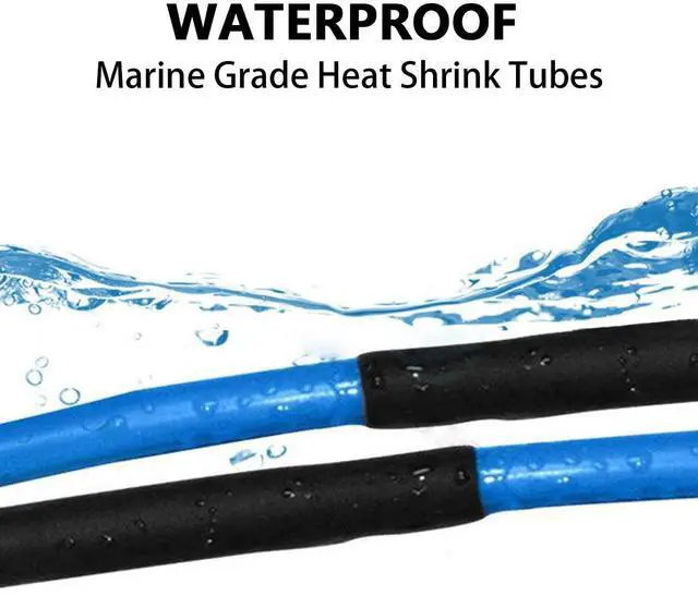 Alt view image 6 of 7 - 3:1 Ratio Heat Shrink Tubing Roll Adhesive Lined Industrial Marine Grade Dual Wall Heat Shrink Tube Waterproof and Sealed Black (2 inches(50 mm), 30 Feet)
