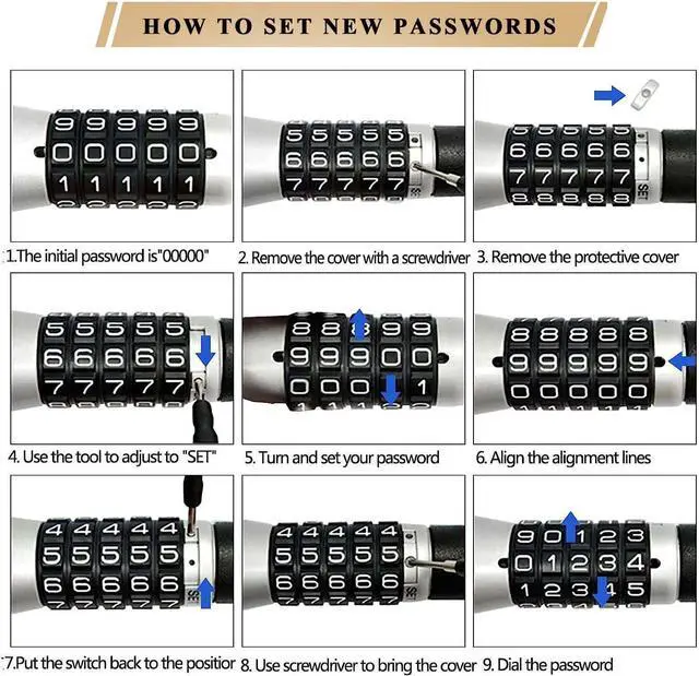 Alt view image 5 of 7 - Steering Wheel Lock,Anti-Theft Car Device,Keyless Password Retractable Steering Lock Theft Prevention Bar for Car Trucks SUV Van(Black)