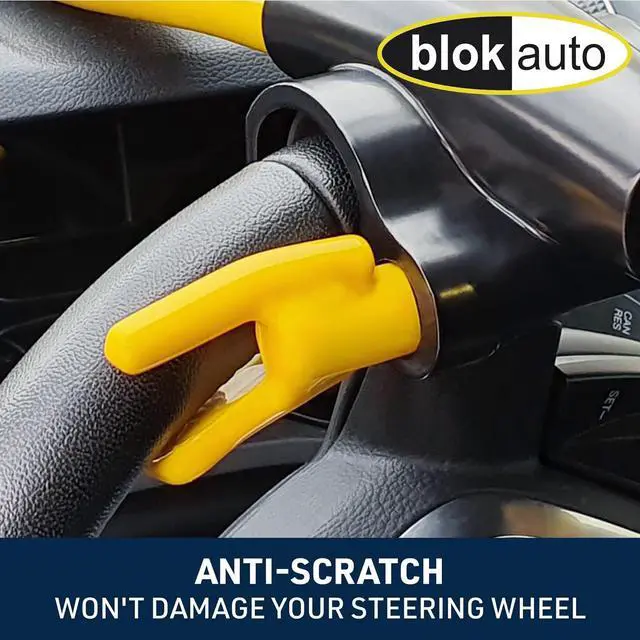 Alt view image 6 of 7 - 9595 Car Steering Wheel Lock Anti-Theft Device, Visible and Deterrent, Spoke Placement, Push Locking, Universal Steering Wheel Lock for Car. SUV, Van, Pickup Truck, High Security Car Lock