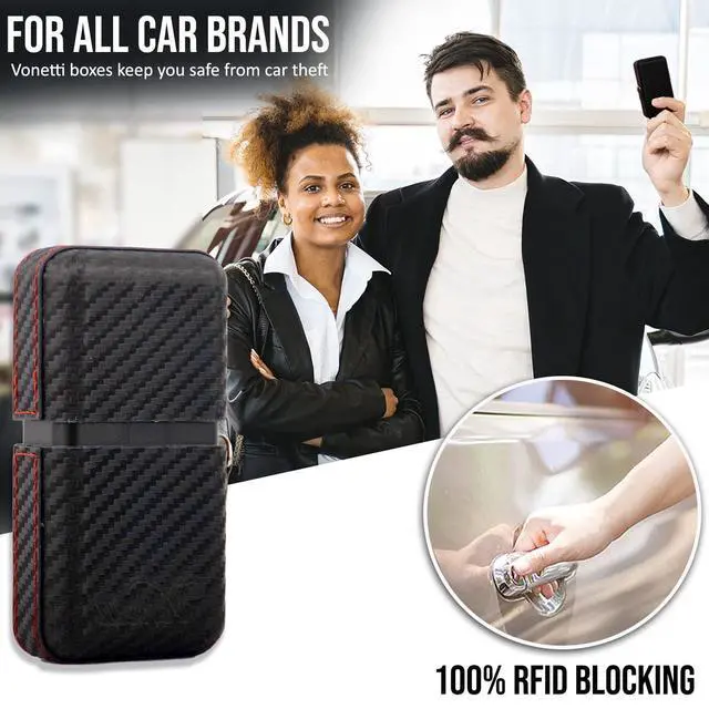Alt view image 7 of 7 - Premium Key Fob Signal Blocker, Faraday Key Fob Protector, RFID Key Fob Protector, Faraday Box for Car Keys, Faraday Bag for Key Fob