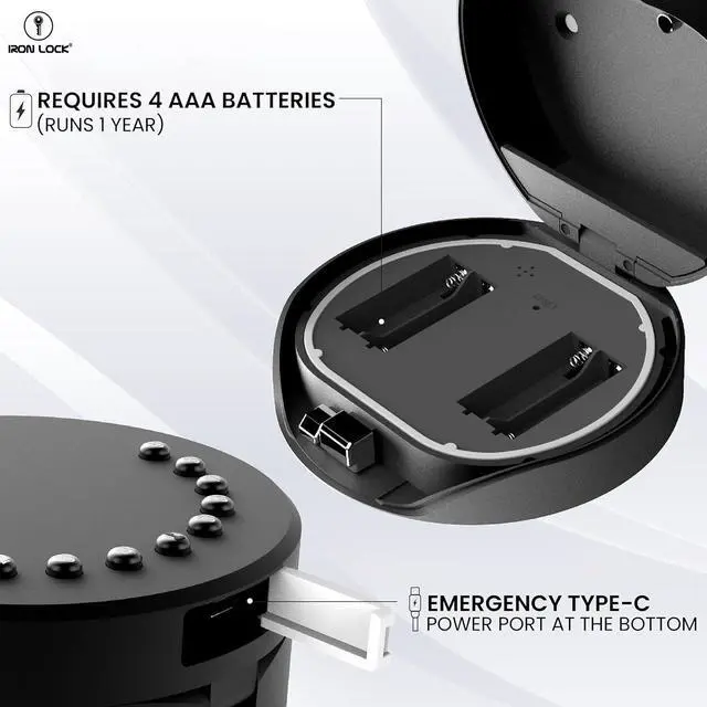 Alt view image 6 of 7 - Portable Smart Key Lock Box - Bluetooth & Mechanical Keyless Entry, App Control, Auto Lock, 2 Interchangeable Shackles (Cable & U-Shackle), Secure Code, IP65 Waterproof, On-The-Go Security