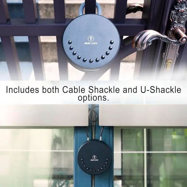 Alt view image 7 of 7 - Portable Smart Key Lock Box - Bluetooth & Mechanical Keyless Entry, App Control, Auto Lock, 2 Interchangeable Shackles (Cable & U-Shackle), Secure Code, IP65 Waterproof, On-The-Go Security