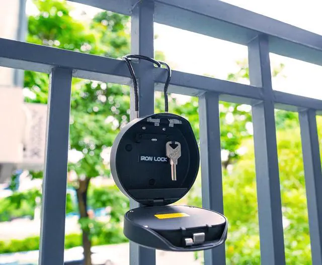 Alt view image 5 of 7 - Portable Smart Key Lock Box - Bluetooth & Mechanical Keyless Entry, App Control, Auto Lock, 2 Interchangeable Shackles (Cable & U-Shackle), Secure Code, IP65 Waterproof, On-The-Go Security