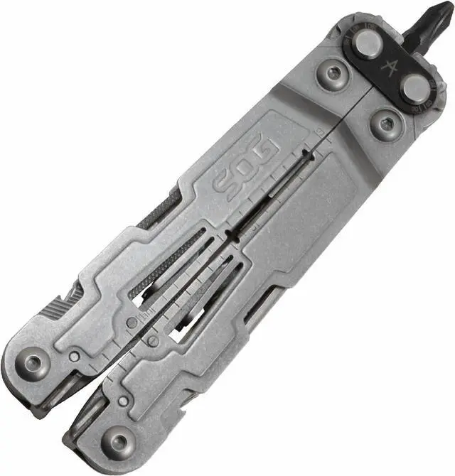 Alt view image 2 of 7 - PowerAccess Well-Rounded One-Handed Lightweight Daily Pocketable Stainless Steel Multi-Tool for Backcountry 18 Tools, Stone Wash