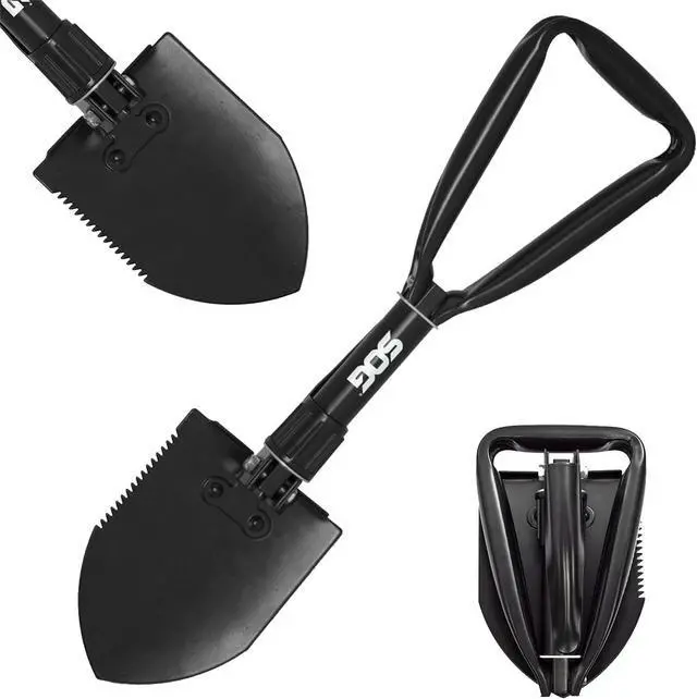 Alt view image 5 of 7 - 18-Tool PowerPint Mini Compact Stainless Steel Multi-Tool & 18.25" Folding Survival Shovel with Saw Edge and Carry Case