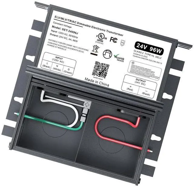 Main image of 96W 24V Dimmable LED Driver for Lutron & Leviton Dimmer, Triac/ELV/MLV AC to DC Power Supply Transformer for LED Strip Light Dimmable, Constant Voltage Projects, UL&FCC-Listed, Class 2